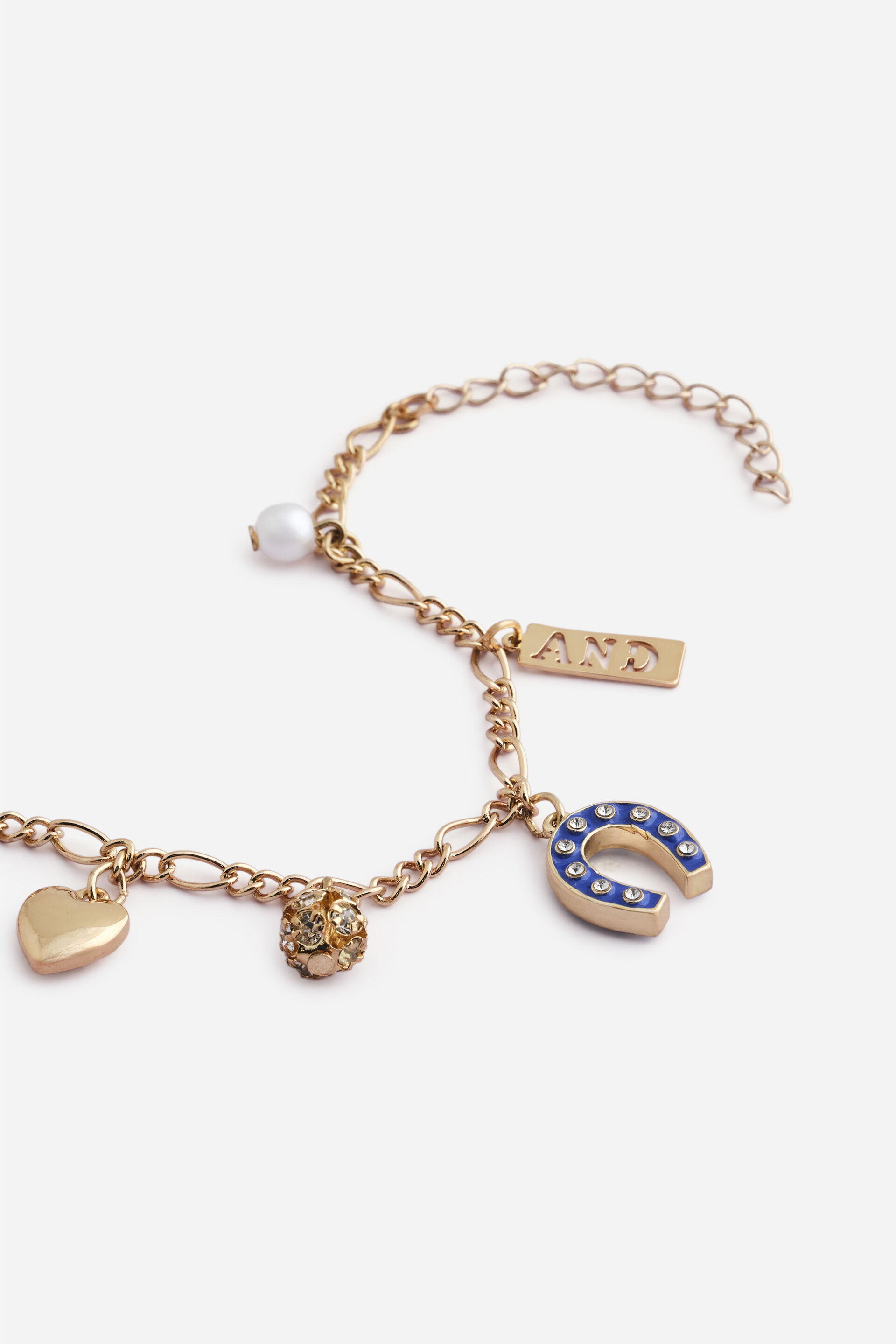 Gold Charm Bracelet, , image 2